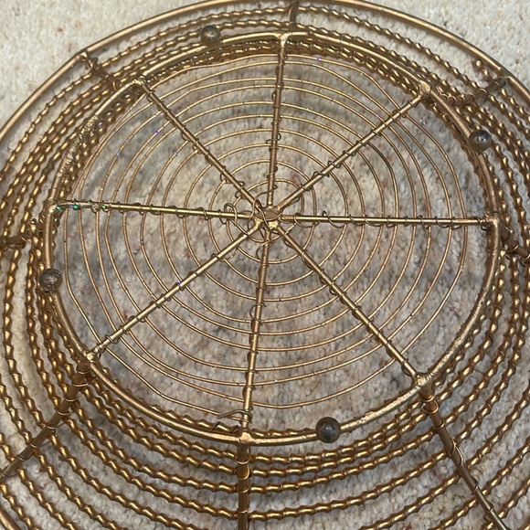 Sparkly Fruit with 12 1/2” round Sparkly Gold Metal Base - Picture 11 of 13